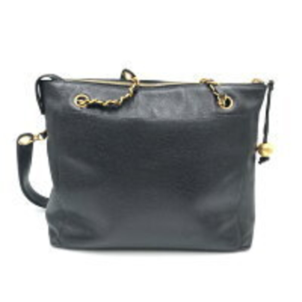 Chanel chain bag leather caviar tote